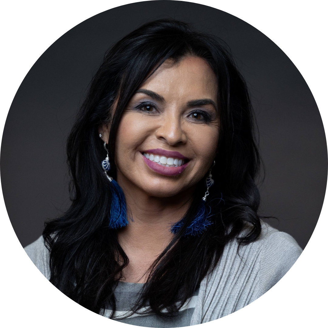 Gabriela Ramirez-Arellano smiles at the caera